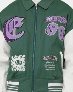 Loiter Ethereal Varsity Jacket Green 13 Loiter Ethereal Varsity Jacket Green -Champions Style 02041882 YG600 mens 0040