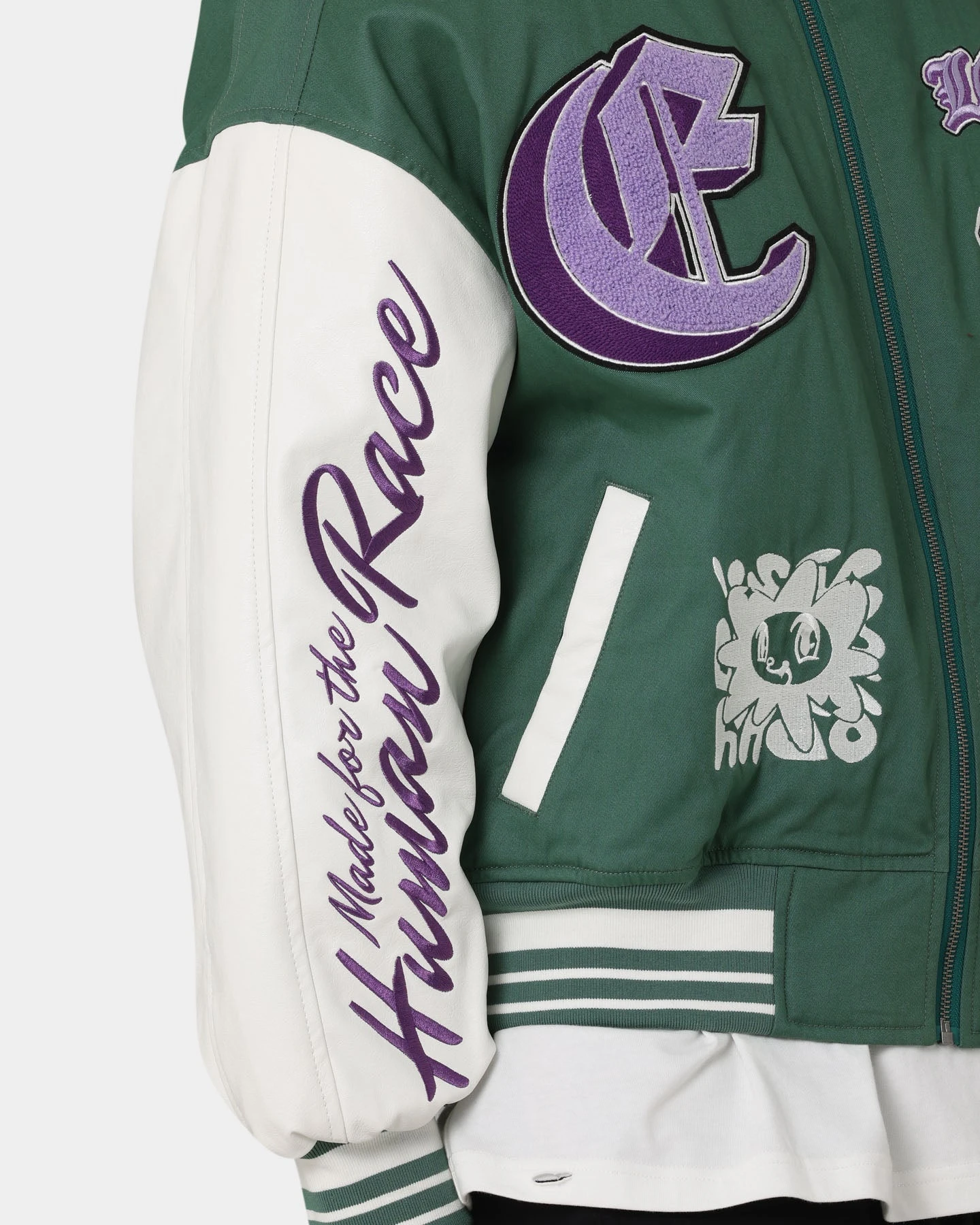 Loiter Ethereal Varsity Jacket Green 9 Loiter Ethereal Varsity Jacket Green - Image 9