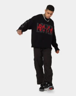 Loiter Honour Knit Sweater Black -Champions Style 02041900 YB001 mens 0080