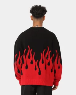 Loiter Inferno Knit Sweater Black/Red -Champions Style 02041912 YB004 mens 0040