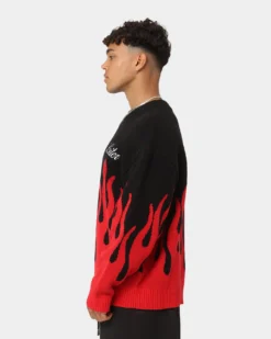Loiter Inferno Knit Sweater Black/Red -Champions Style 02041912 YB004 mens 0060