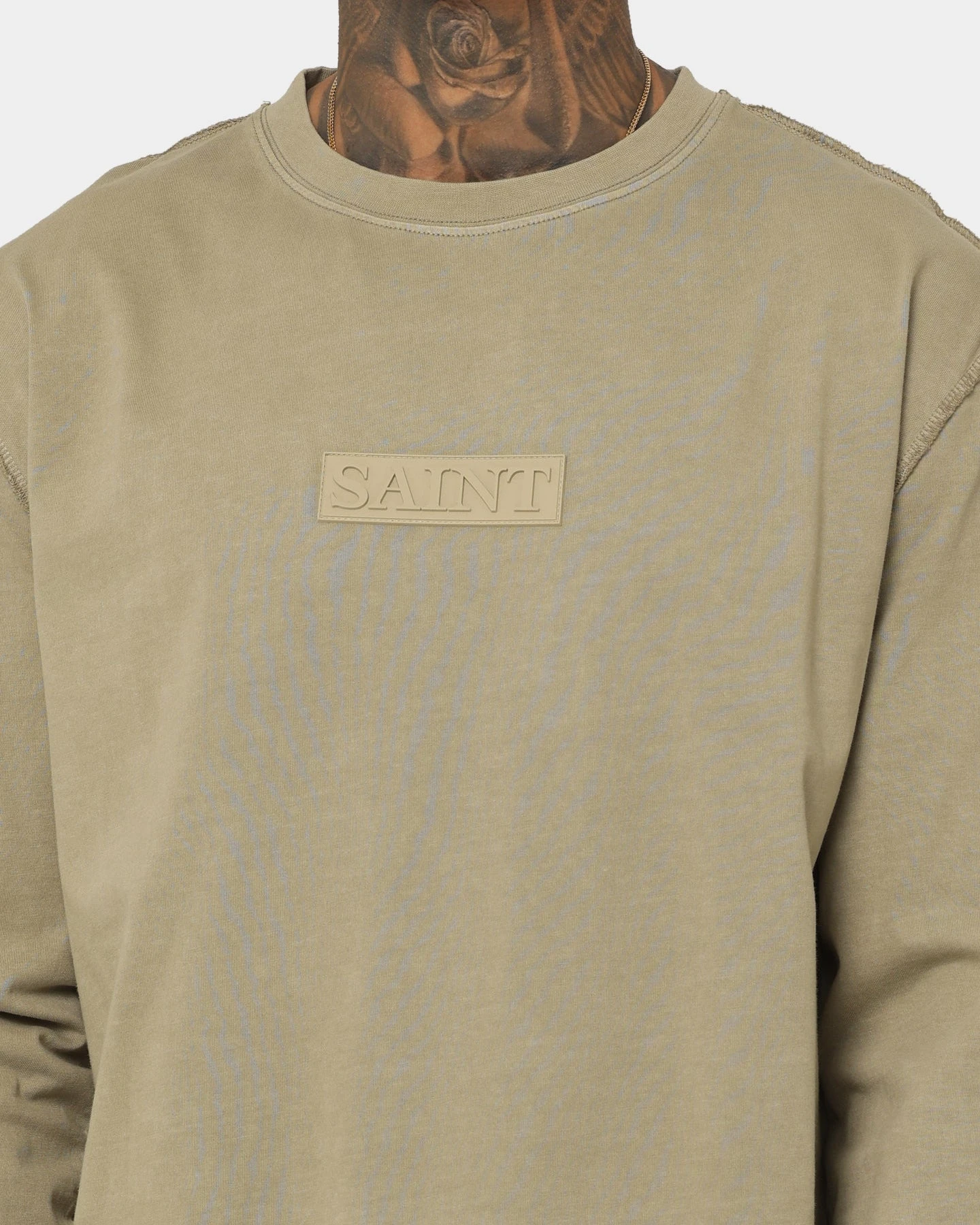Saint Morta Meteor Long Sleeve T-Shirt Vintage Khaki 3 Saint Morta Meteor Long Sleeve T-Shirt Vintage Khaki - Image 3