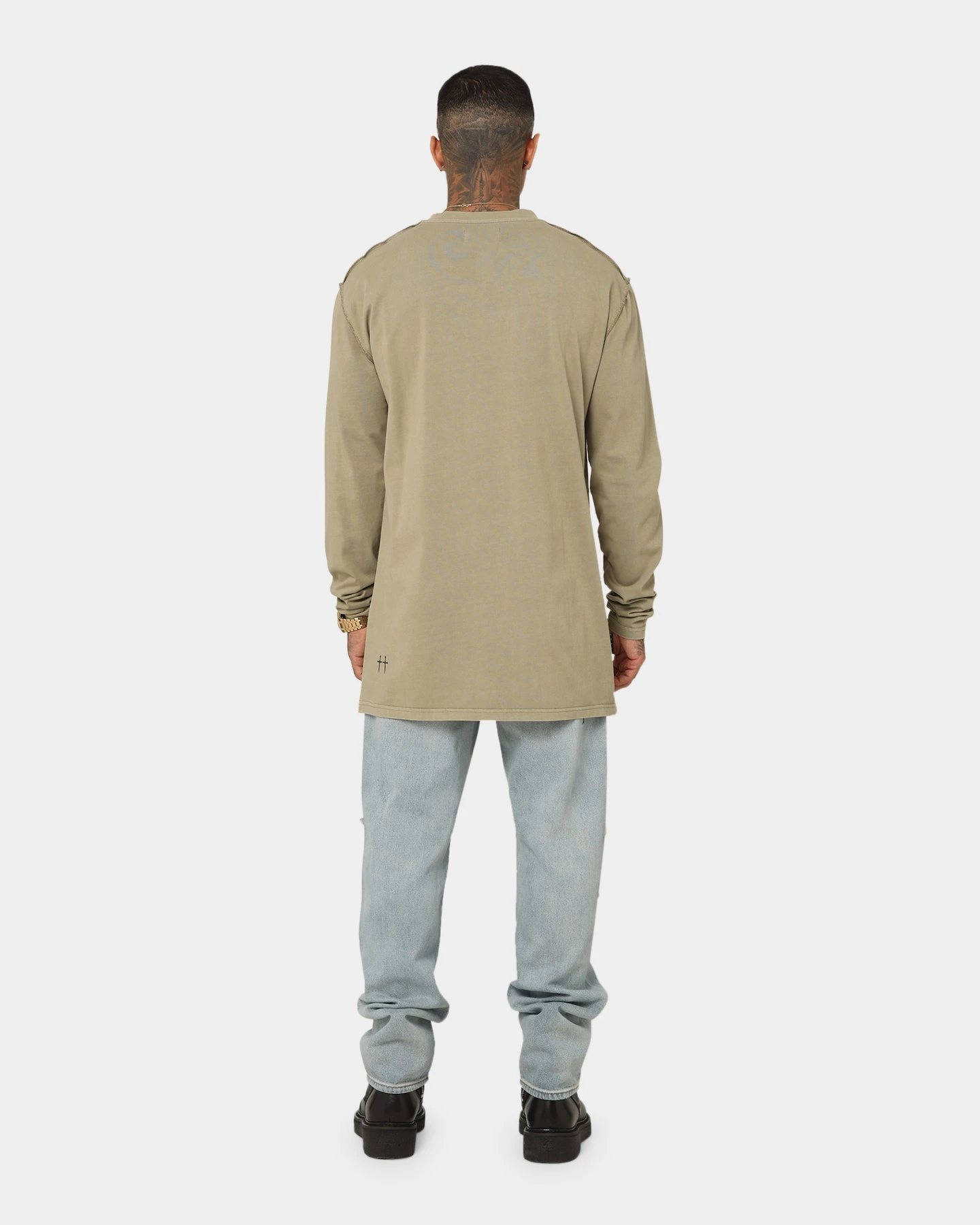 Saint Morta Meteor Long Sleeve T-Shirt Vintage Khaki 9 Saint Morta Meteor Long Sleeve T-Shirt Vintage Khaki - Image 9