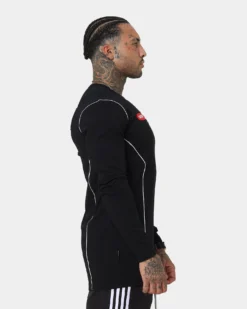 Saint Morta Pro Racing Long Sleeve T-Shirt Black 18 Saint Morta Pro Racing Long Sleeve T-Shirt Black -Champions Style 02042352 YB001 mens 060
