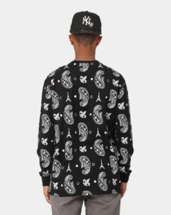 Carré Big Bandana Oversized T-Shirt Black -Champions Style 02042713 YB001 mens 040