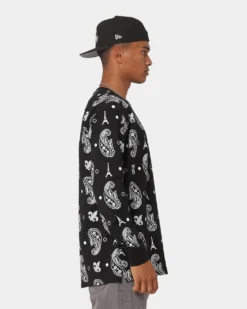 Carré Big Bandana Oversized T-Shirt Black -Champions Style 02042713 YB001 mens 050