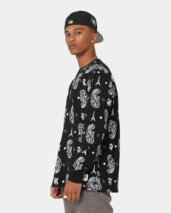 Carré Big Bandana Oversized T-Shirt Black -Champions Style 02042713 YB001 mens 060