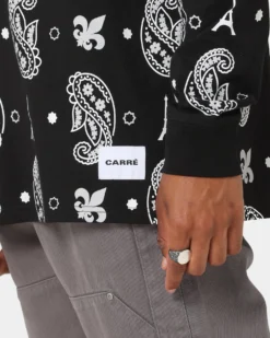 Carré Big Bandana Oversized T-Shirt Black -Champions Style 02042713 YB001 mens 070