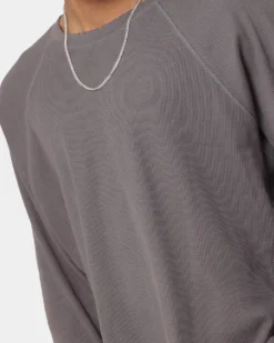 MNML Heavy Thermal Long Sleeve T-Shirt Black -Champions Style 02042876 YB001 mens 0070