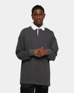 MNML Oversized Rugby Shirt Charcoal Grey