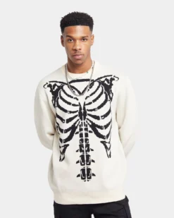 XXIII Isaac Knit Skeleton Sweater Black/White