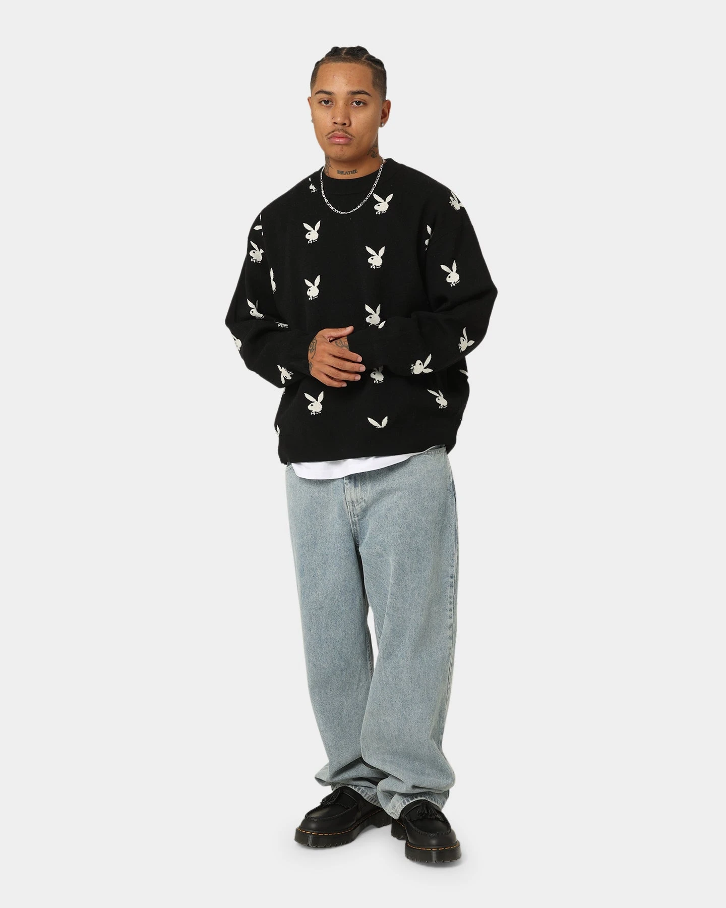 Playboy By CK Bunny Knit Sweater Black 2 Playboy By CK Bunny Knit Sweater Black - Image 2