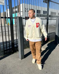 Loiter Spider Cardigan Cream 12 Loiter Spider Cardigan Cream -Champions Style 02043428 YC600 mens 0025