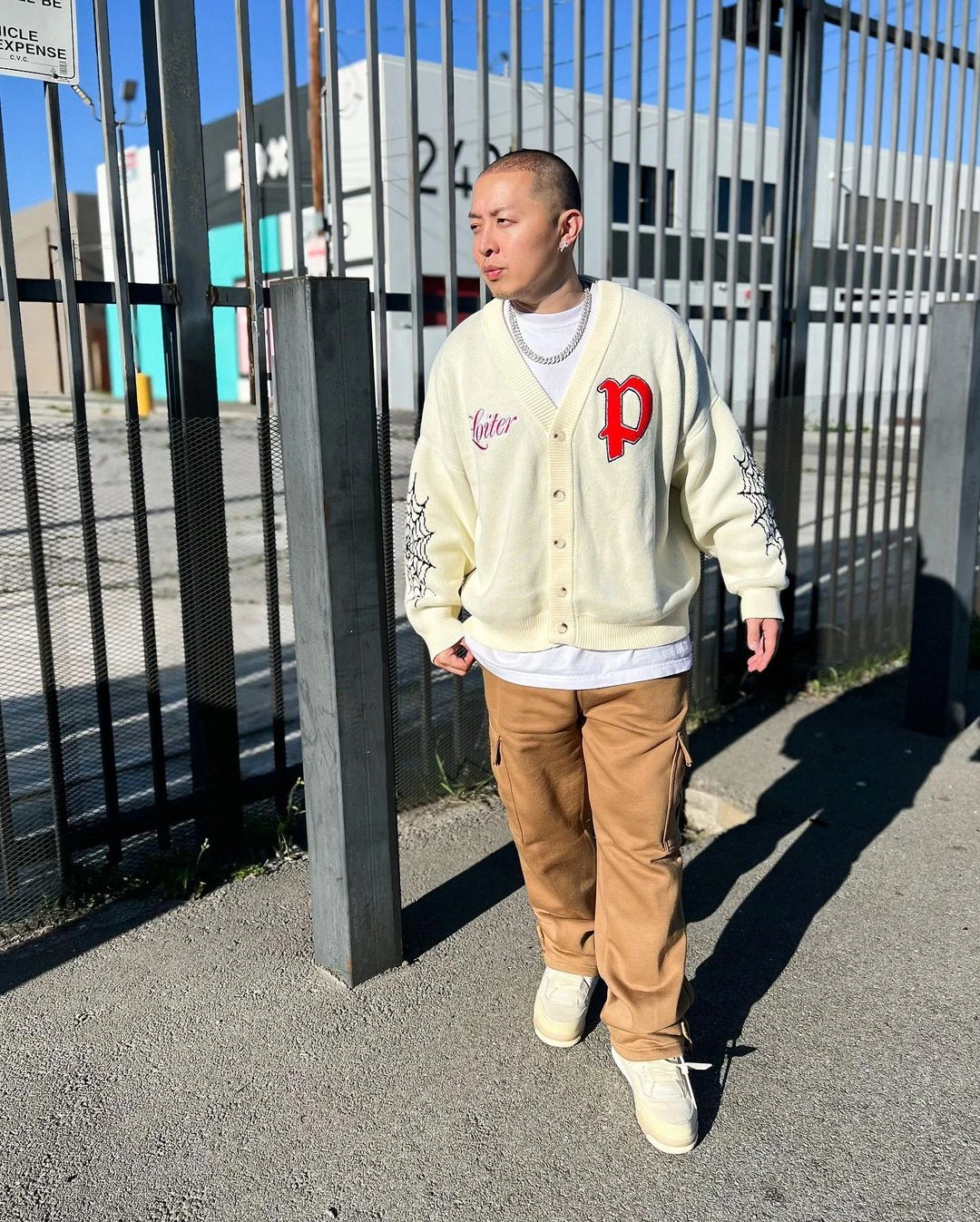 Loiter Spider Cardigan Cream 3 Loiter Spider Cardigan Cream - Image 3