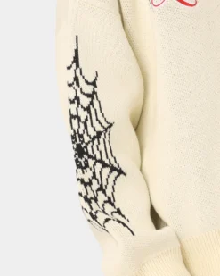 Loiter Spider Cardigan Cream 19 Loiter Spider Cardigan Cream -Champions Style 02043428 YC600 mens 0090