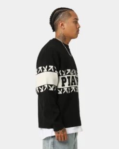 Playboy By CK Cozy Knit Sweater Black/Off White 13 Playboy By CK Cozy Knit Sweater Black/Off White -Champions Style 02043468 YB362 mens 0050