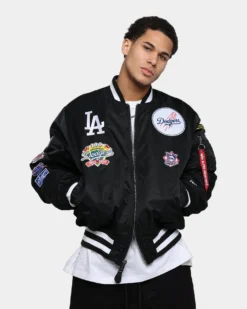 New Era Los Angeles Dodgers Varsity Jacket Black