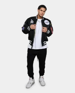 New Era Los Angeles Dodgers Varsity Jacket Black -Champions Style 02044006 YB001 mens 0030