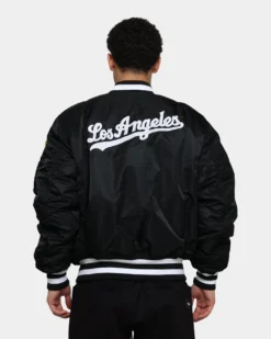 New Era Los Angeles Dodgers Varsity Jacket Black -Champions Style 02044006 YB001 mens 0050