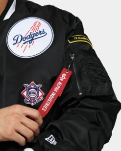 New Era Los Angeles Dodgers Varsity Jacket Black -Champions Style 02044006 YB001 mens 0090