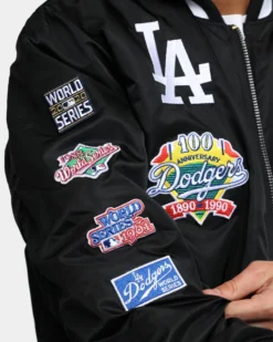 New Era Los Angeles Dodgers Varsity Jacket Black -Champions Style 02044006 YB001 mens 0100