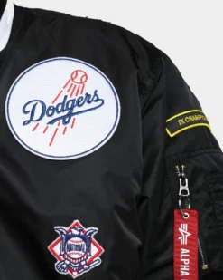 New Era Los Angeles Dodgers Varsity Jacket Black -Champions Style 02044006 YB001 mens 0110