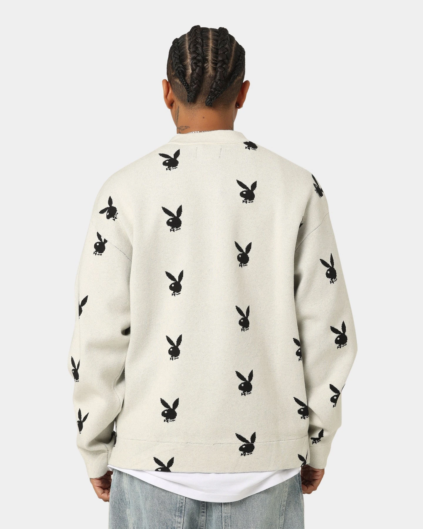 Playboy By CK Bunny Knit Sweater V2 Off White 4 Playboy By CK Bunny Knit Sweater V2 Off White - Image 4