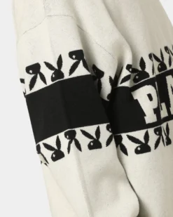Playboy By CK Cozy Knit Sweater V2 Off White/Black 13 Playboy By CK Cozy Knit Sweater V2 Off White/Black -Champions Style 02044056 YO240 mens 0070