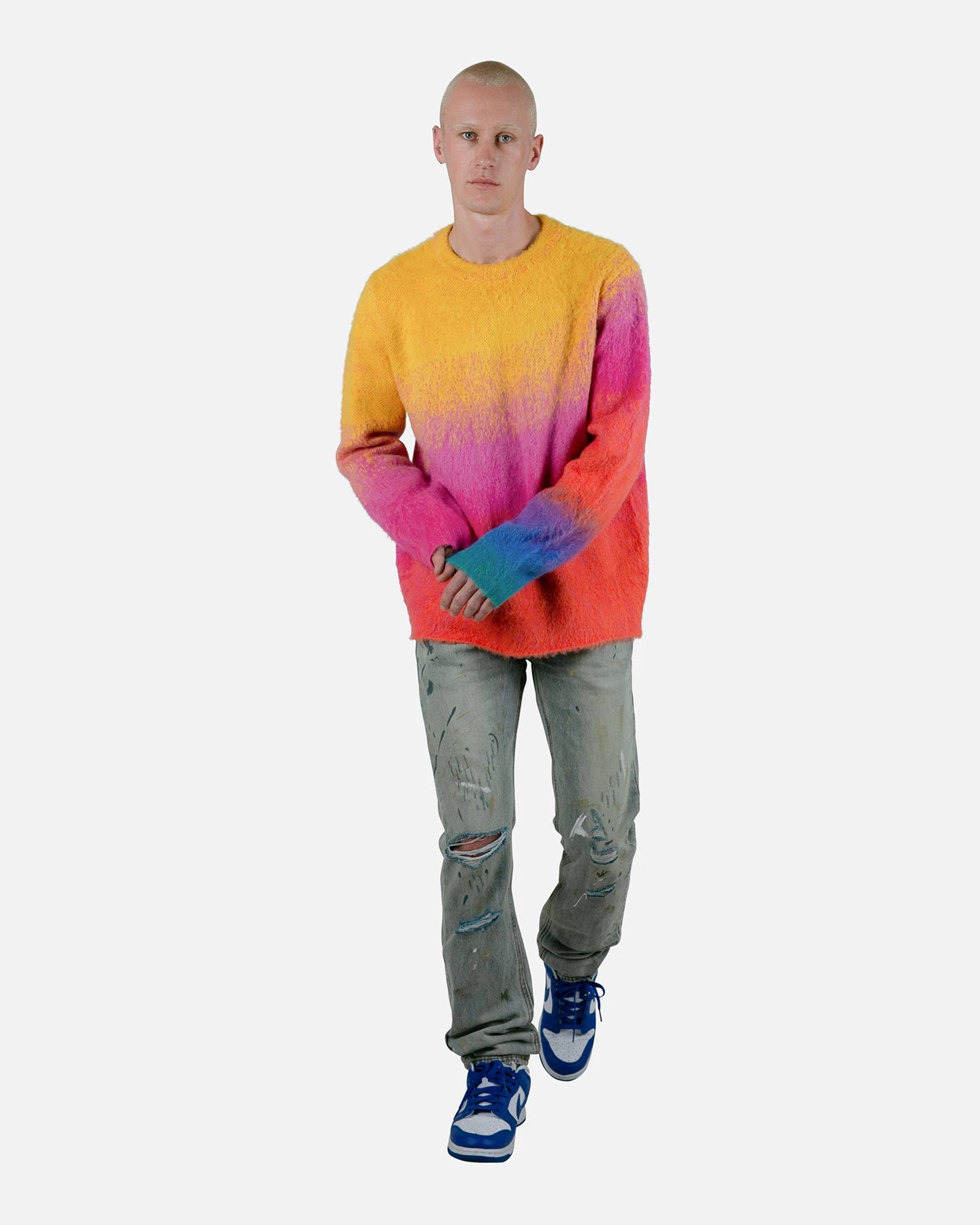 MNML Brushed Gradient Sweater Multi-Coloured 1 MNML Brushed Gradient Sweater Multi-Coloured