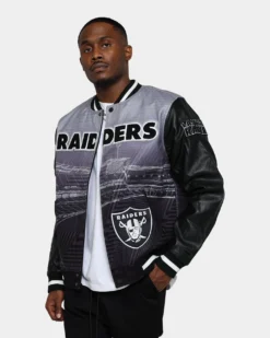 Pro Standard Las Vegas Raiders Remix Varsity Jacket Black
