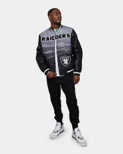 Pro Standard Las Vegas Raiders Remix Varsity Jacket Black -Champions Style 02044652 YB001 mens 0030