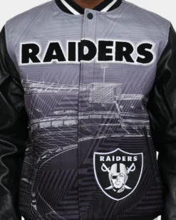 Pro Standard Las Vegas Raiders Remix Varsity Jacket Black -Champions Style 02044652 YB001 mens 0040
