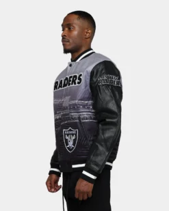 Pro Standard Las Vegas Raiders Remix Varsity Jacket Black -Champions Style 02044652 YB001 mens 0070