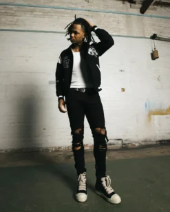 Saint Morta La Rambla Varsity Jacket Black/White 13 Saint Morta La Rambla Varsity Jacket Black/White -Champions Style 02044949 YB012 mens 00017