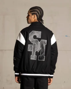 Saint Morta La Rambla Varsity Jacket Black/White 14 Saint Morta La Rambla Varsity Jacket Black/White -Champions Style 02044949 YB012 mens 00020
