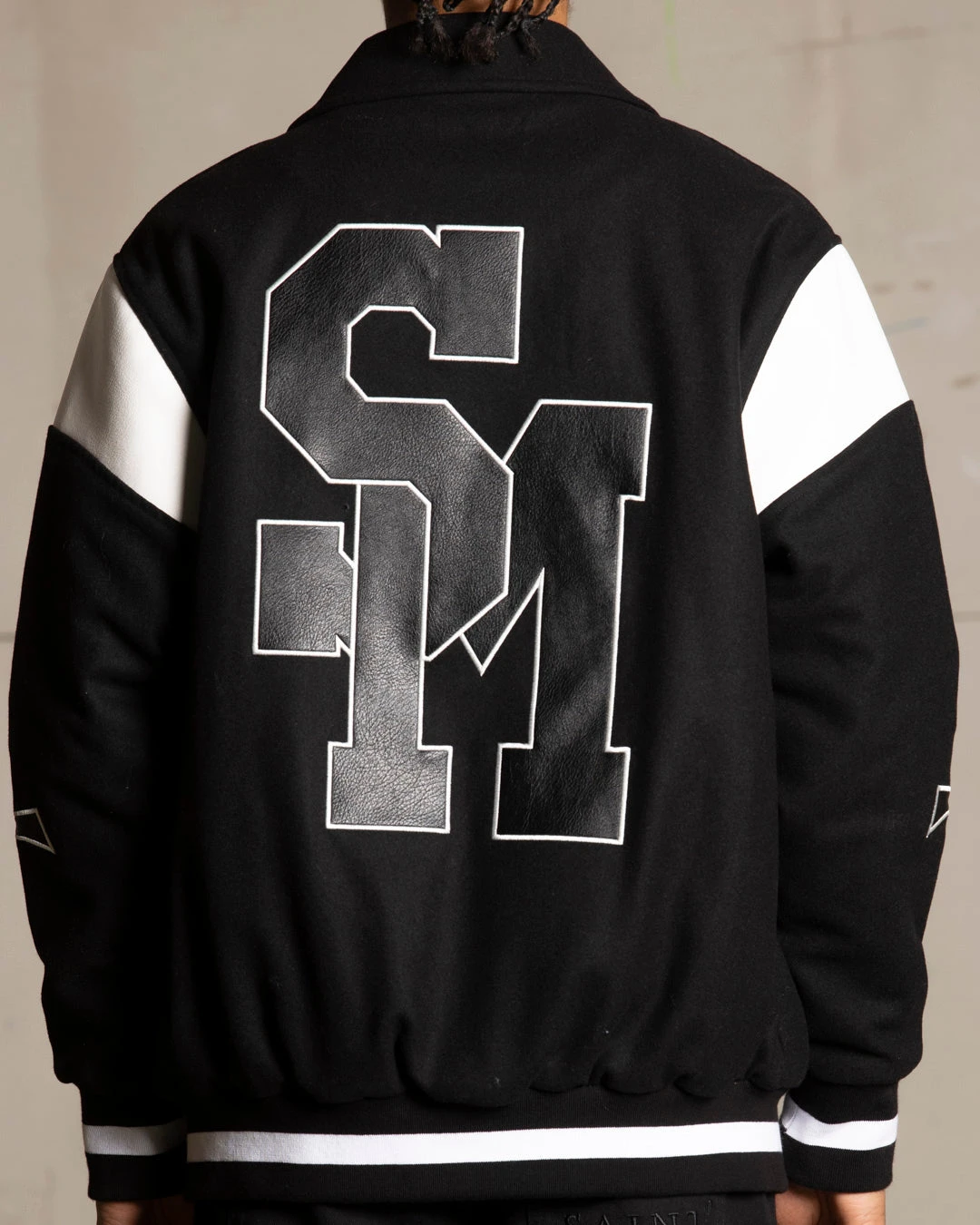 Saint Morta La Rambla Varsity Jacket Black/White 7 Saint Morta La Rambla Varsity Jacket Black/White - Image 7