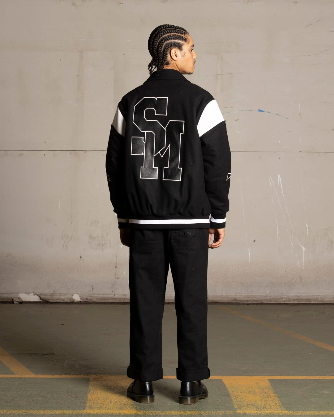 Saint Morta La Rambla Varsity Jacket Black/White 10 Saint Morta La Rambla Varsity Jacket Black/White - Image 10