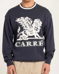 Carré Brave Knitted Sweater Navy 8 Carré Brave Knitted Sweater Navy -Champions Style 02045060 YN200 mens 0003 scaled