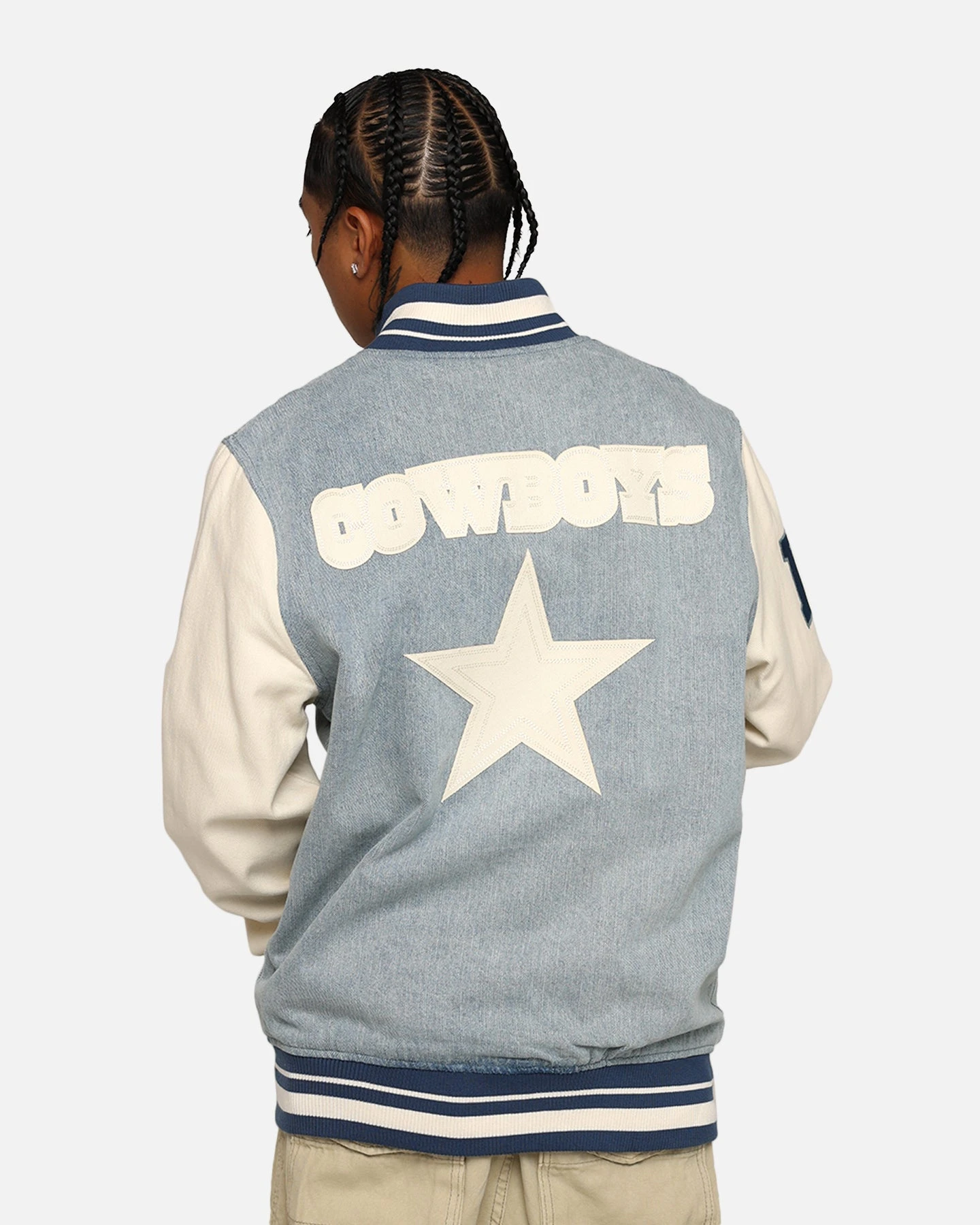 Pro Standard Dallas Cowboys Varsity Denim Jacket Denim/Linen 2 Pro Standard Dallas Cowboys Varsity Denim Jacket Denim/Linen - Image 2