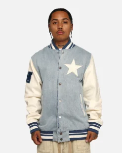 Pro Standard Dallas Cowboys Varsity Denim Jacket Denim/Linen 15 Pro Standard Dallas Cowboys Varsity Denim Jacket Denim/Linen -Champions Style 02045218 YD911 mens 0040