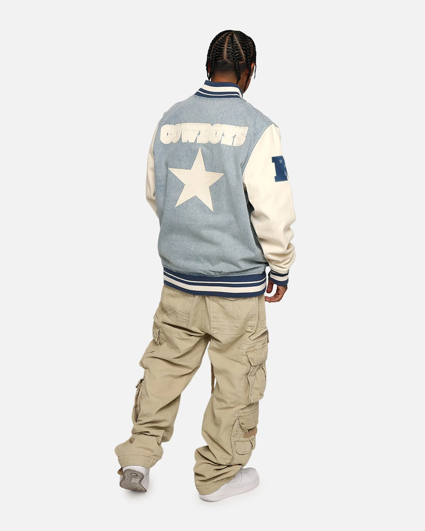 Pro Standard Dallas Cowboys Varsity Denim Jacket Denim/Linen 8 Pro Standard Dallas Cowboys Varsity Denim Jacket Denim/Linen - Image 8
