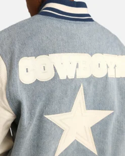 Pro Standard Dallas Cowboys Varsity Denim Jacket Denim/Linen 20 Pro Standard Dallas Cowboys Varsity Denim Jacket Denim/Linen -Champions Style 02045218 YD911 mens 0090
