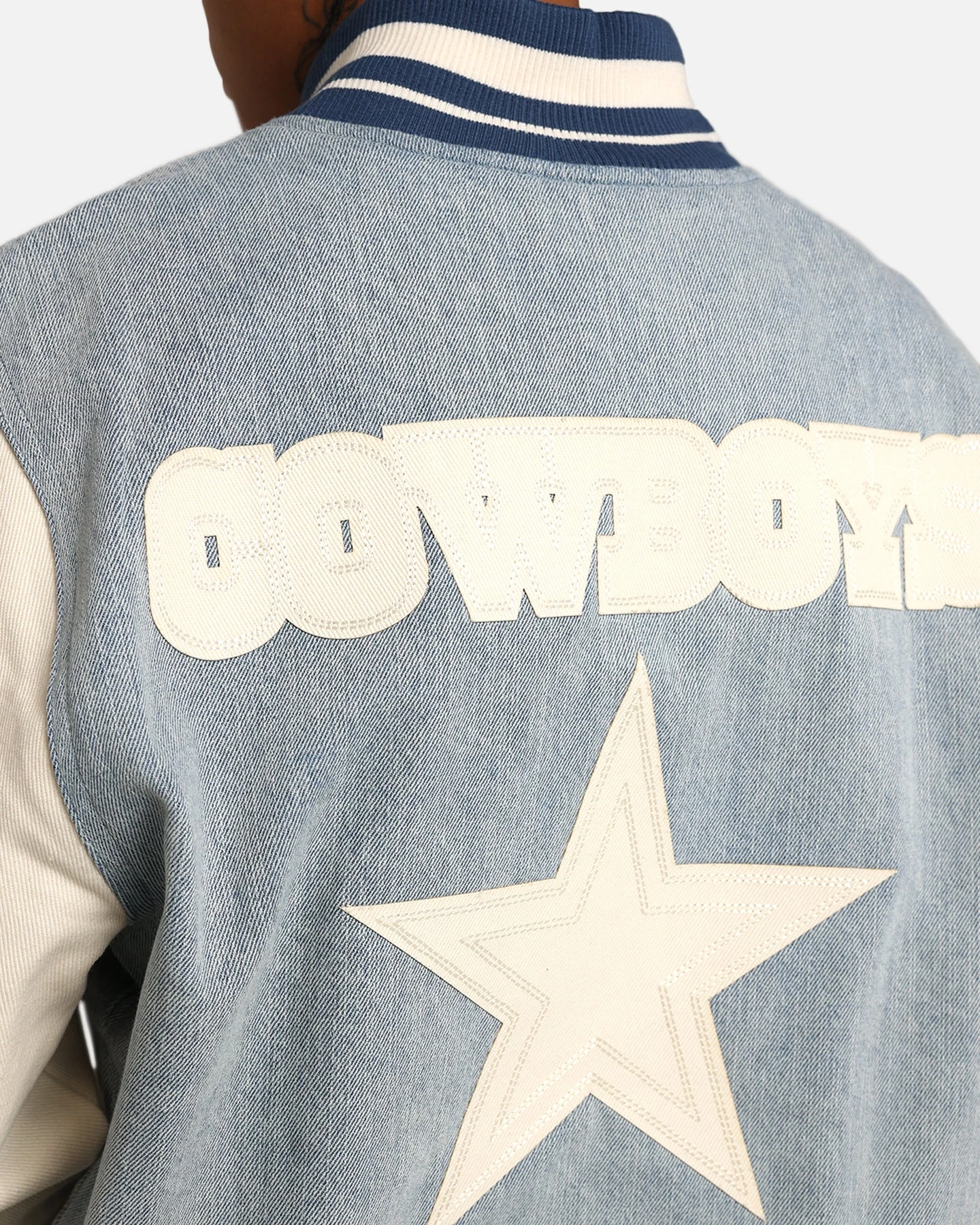 Pro Standard Dallas Cowboys Varsity Denim Jacket Denim/Linen 9 Pro Standard Dallas Cowboys Varsity Denim Jacket Denim/Linen - Image 9