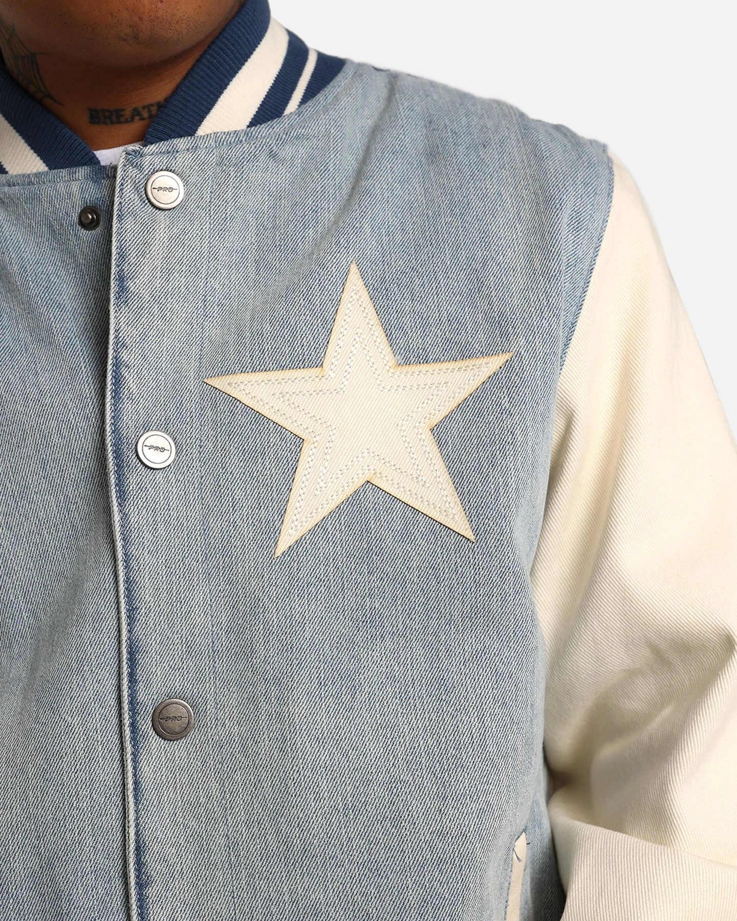 Pro Standard Dallas Cowboys Varsity Denim Jacket Denim/Linen 11 Pro Standard Dallas Cowboys Varsity Denim Jacket Denim/Linen - Image 11