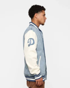 Pro Standard Los Angeles Dodgers Varsity Blue Jacket Denim/Linen -Champions Style 02045224 YD911 mens 00050