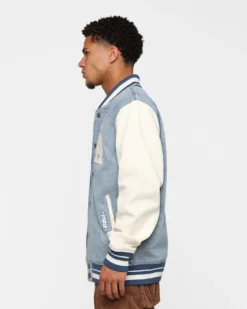 Pro Standard Los Angeles Dodgers Varsity Blue Jacket Denim/Linen -Champions Style 02045224 YD911 mens 00060