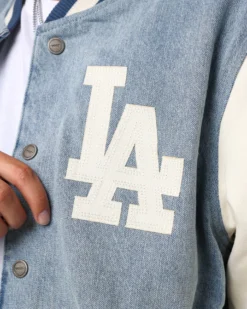 Pro Standard Los Angeles Dodgers Varsity Blue Jacket Denim/Linen -Champions Style 02045224 YD911 mens 00090
