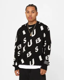Ksubi Letters Knit Crewneck Black