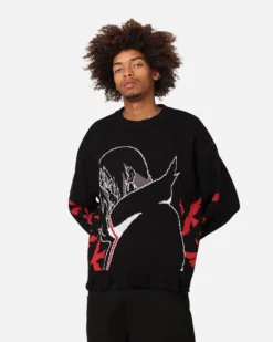 Goat Crew X Naruto Itachi Knit Sweater Black/Red