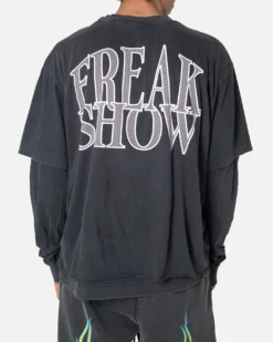 MNML Flame Double Layer Long Sleeve T-Shirt Black 13 MNML Flame Double Layer Long Sleeve T-Shirt Black -Champions Style 02047335 YB001 mens 0070